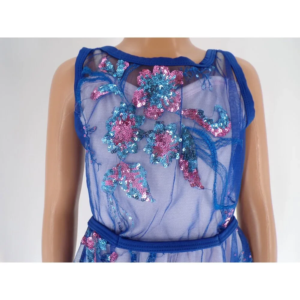 Pre-Owned Dance Costume Curtain Call E1039 Small Child Blue Ballet